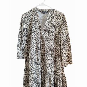 Leopard Print V-Neck Dress
